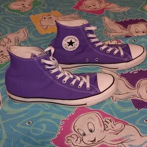 Converse All Star Chuck Taylor Purple High Top Shoe Sneakers Vintage Y2K
